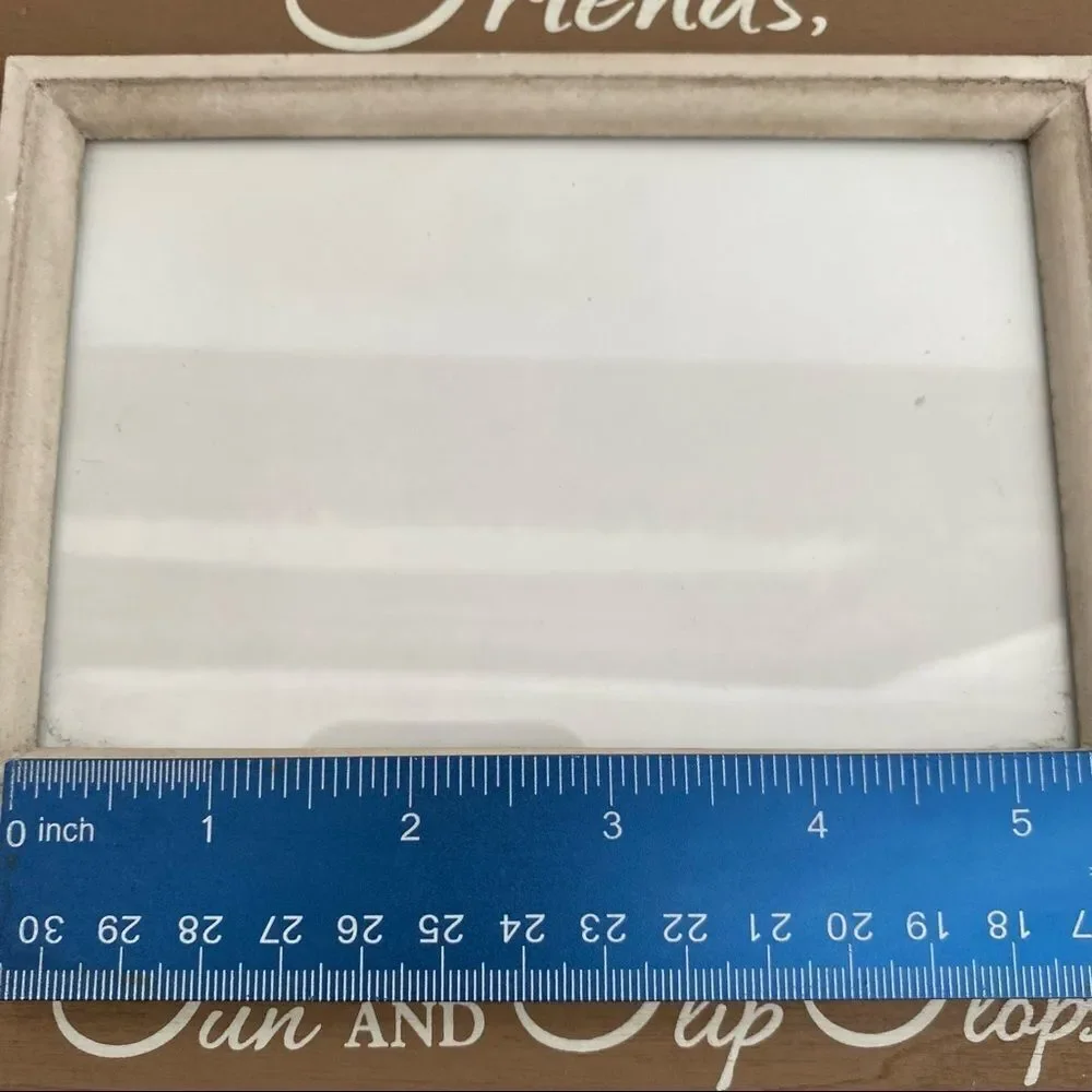 Friends Wood Picture Frame Farmhouse Beach Summer Style Fun Flip Flops 4x6 photo